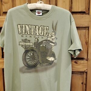 Harley-Davidson Vintage Heroes Tee - Light Green Jones, AR  Large